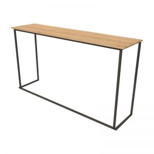 Receptietafel Zwart Oak 50 x 200 x h110 cm