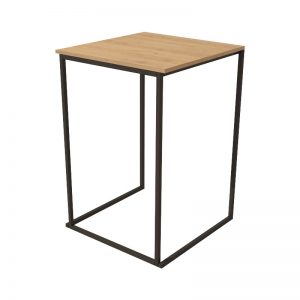 Receptietafel Zwart Oak 75 x 75 x h110 cm